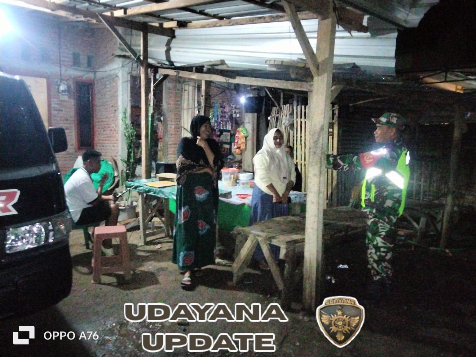 Babinsa Tambe Kampanyekan Tindakan Positif dan Pengamanan Lingkungan Malam Hari