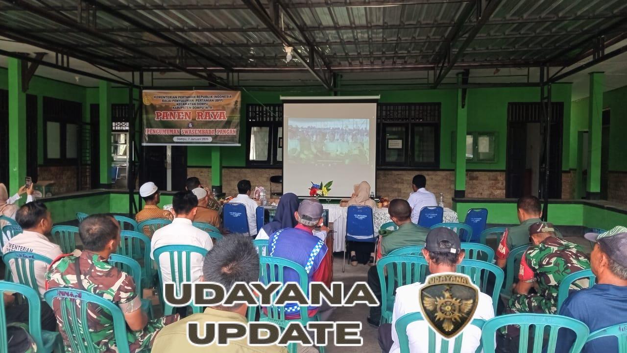 Hadiri Panen Raya Nasional, Dandim 1614/Dompu Dorong Sinergi Petani dan Babinsa
