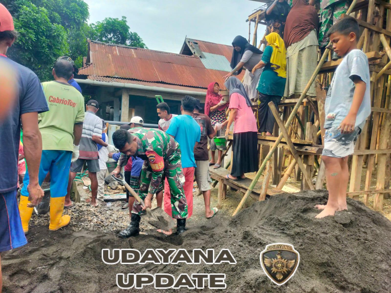 Koramil 07/Monta dan Masyarakat Bersatu Membangun Musholla untuk Perkuat Spirit Kebersamaan