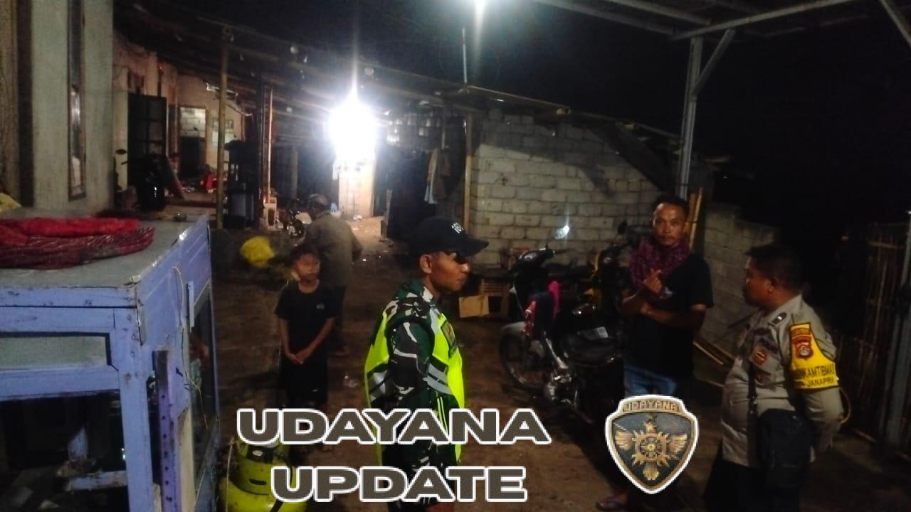 Wujudkan Ketentraman Warga, Babinsa Ajak Apar Desa Patroli Malam