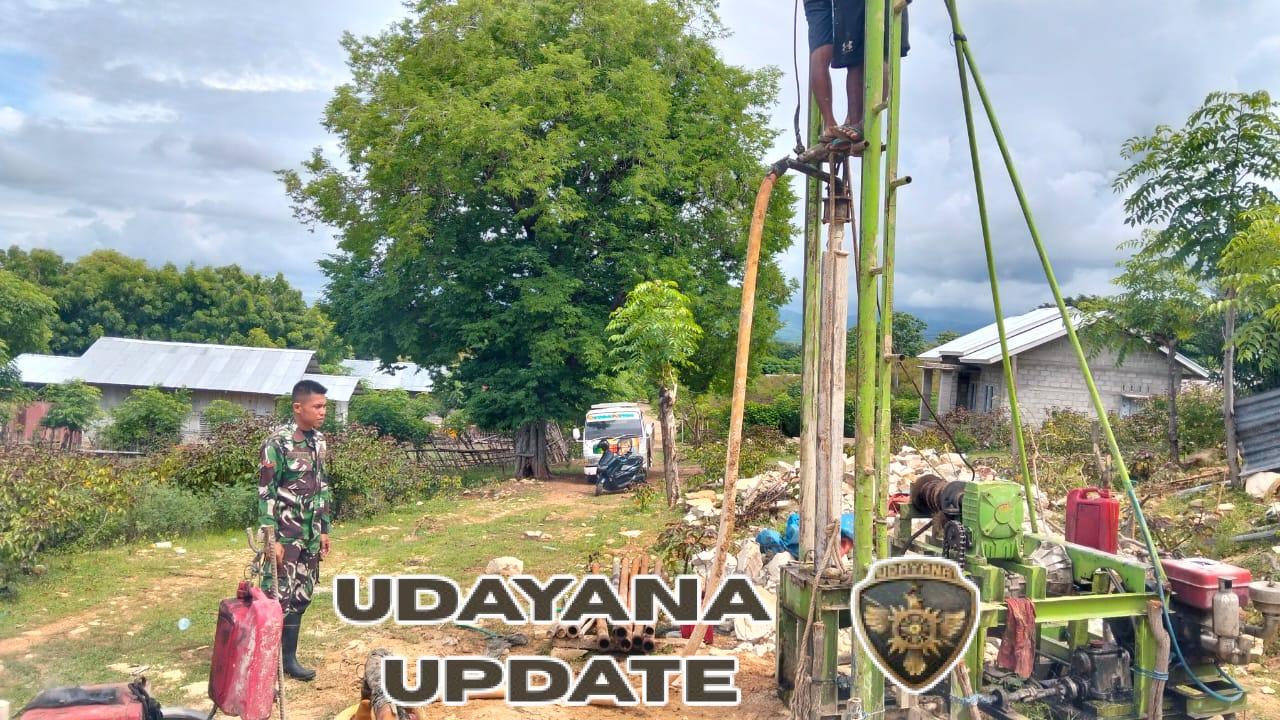 Babinsa Aesesa Pantau Progres Sumur Bor Kerma BNPB di Kampung Kajulaki