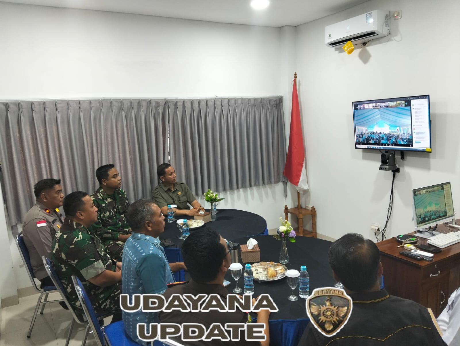 Dandim 1630/Manggarai Barat Ikuti Vicon Panen Raya Nasional Bersama Presiden RI