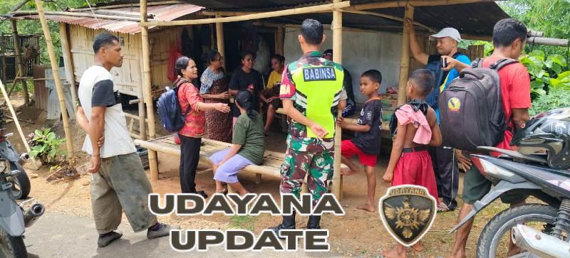 Dekat dengan Warga, Babinsa Detukeli Laksanakan Pamwil dan Komsos di Desa Maurole Selatan