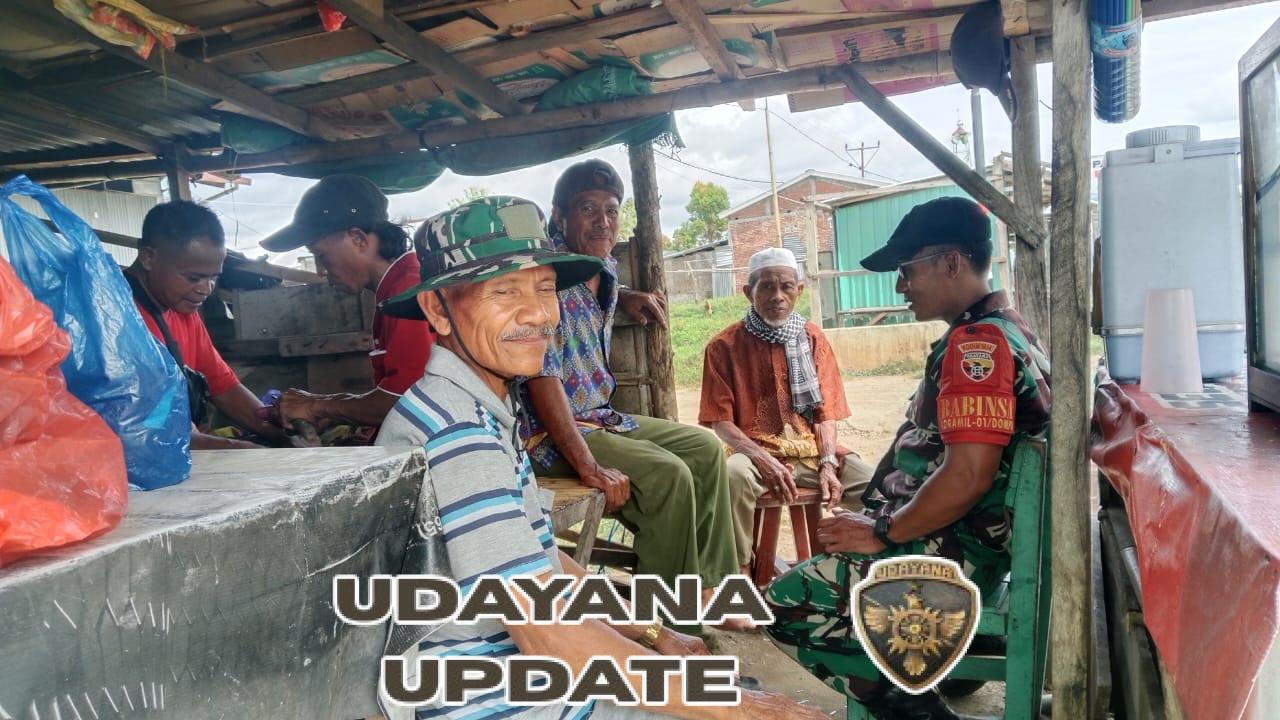 Babinsa Koramil 1614-01/Dompu Laksanakan Komsos dengan Warga Desa O’O