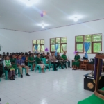 Babinsa Hadiri Syukur Natal dan Tahun Baru Keluarga Besar UPTD SMP Negeri 3 Pantai Baru