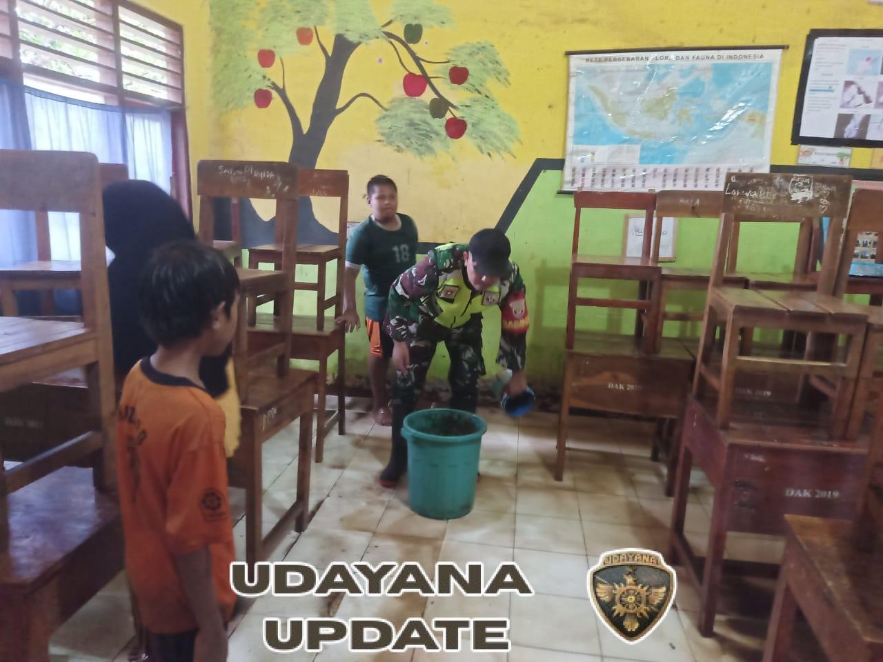 Koordinasi TNI dan Babinkamtibmas Tingkatkan Kewaspadaan Warga Pasca Banjir