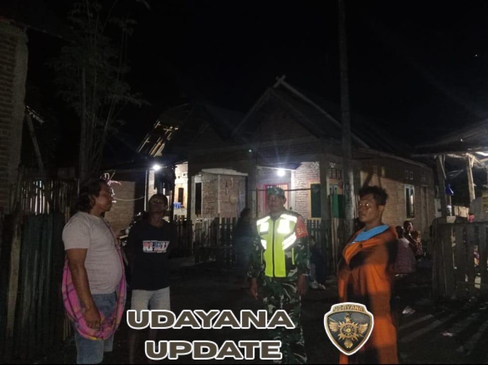 Patroli Siskamling TNI dan Warga di Monta Ciptakan Rasa Aman ke Wilayah Pedalaman