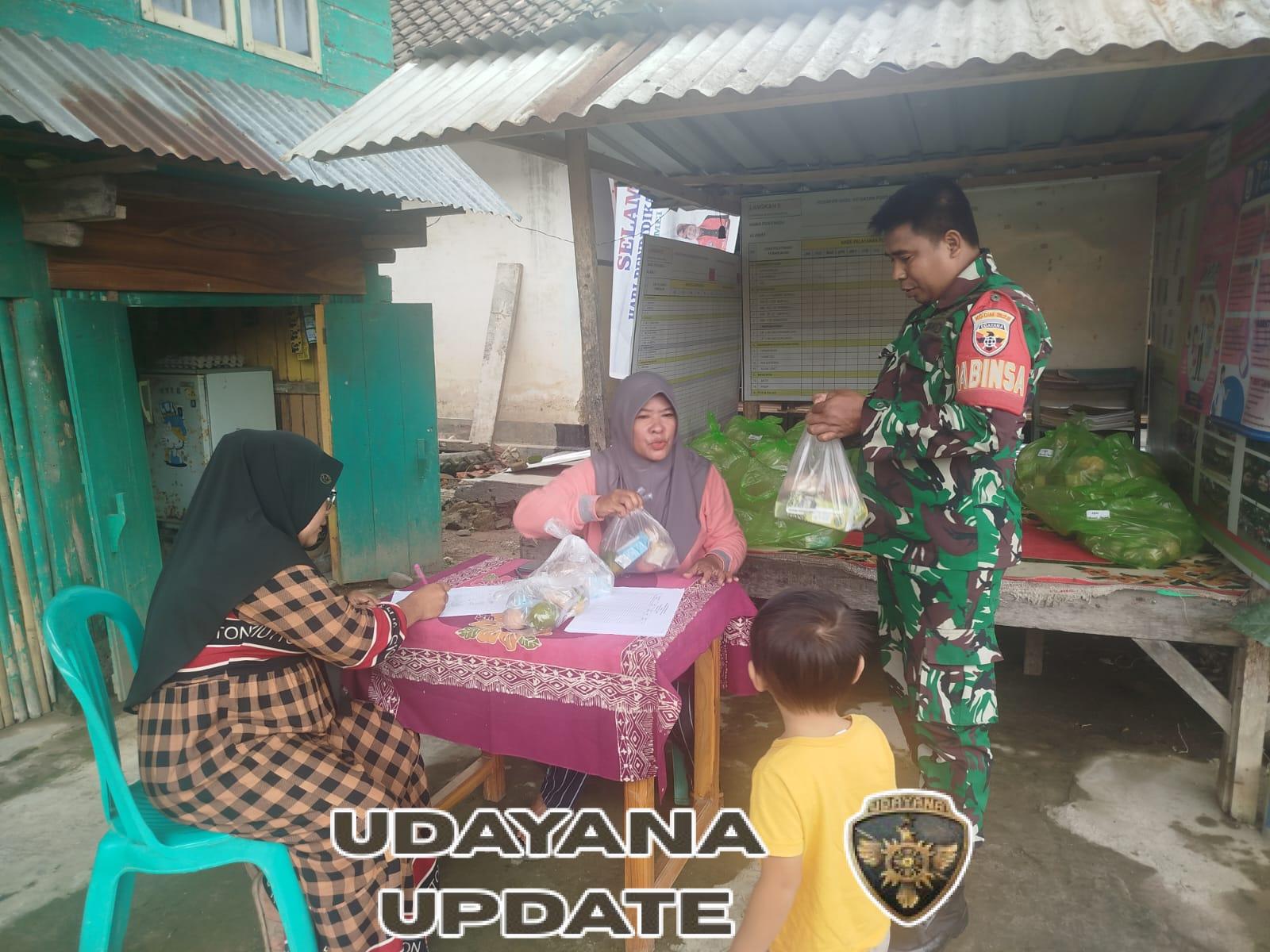 Dukung Gizi Ibu dan Balita, Babinsa Menala Kawal Program MBG