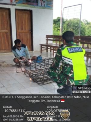 Babinsa Kodim 1627/RN Pantau Pembangunan KDKMP di Desa Lekunik