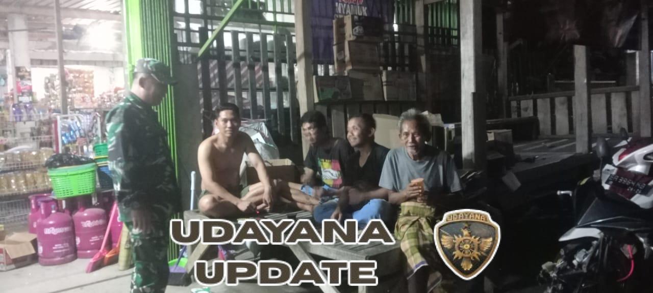 Jaga Kamtibmas, Anggota Koramil Poto Tano Laksanakan Patroli dan Imbauan Warga