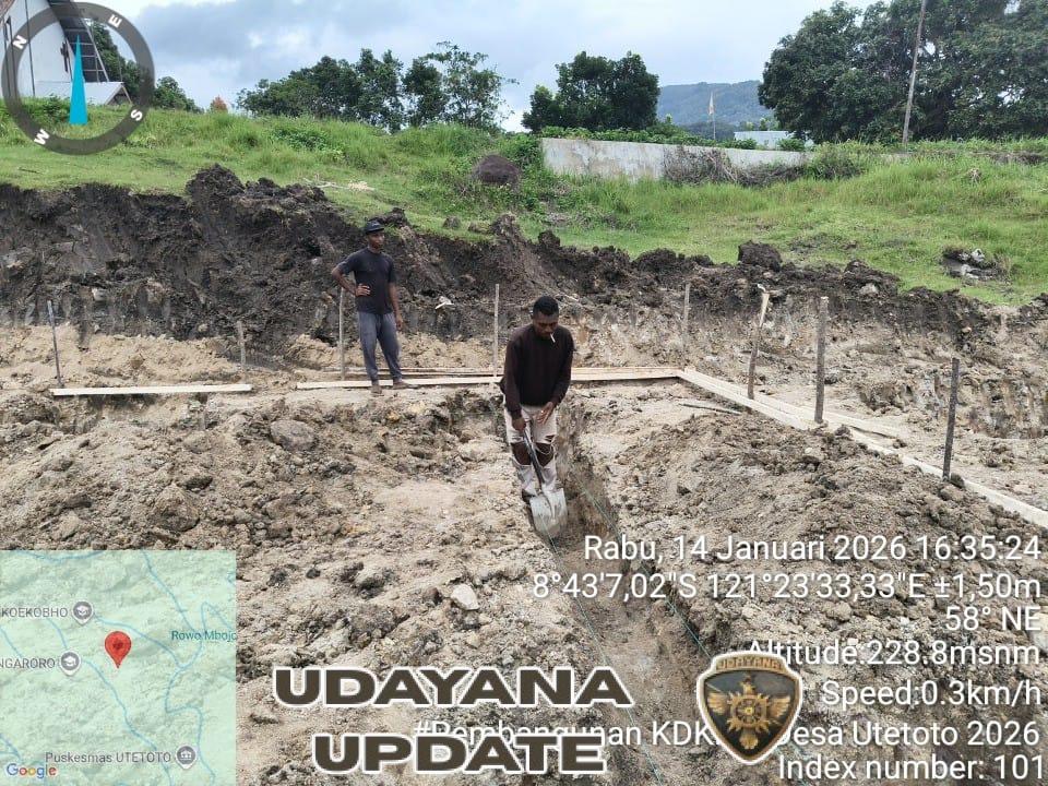 Pembangunan KDKMP Desa Utetoto Capai Progres 0,75 Persen