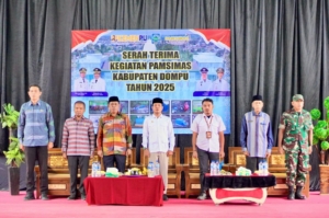 Bupati Dompu Didampingi Danramil Hu’u Hadiri Serah Terima PAMSIMAS 2025