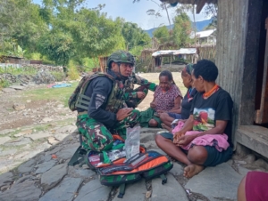 Satgas Yonif 743/PSY Hadirkan Harapan Sehat di Kampung Pruleme