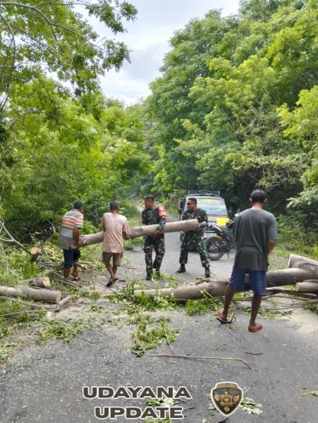 Respons Cepat Babinsa Lewoleba, Akses Jalan Jontona–Lamawolo Kembali Normal