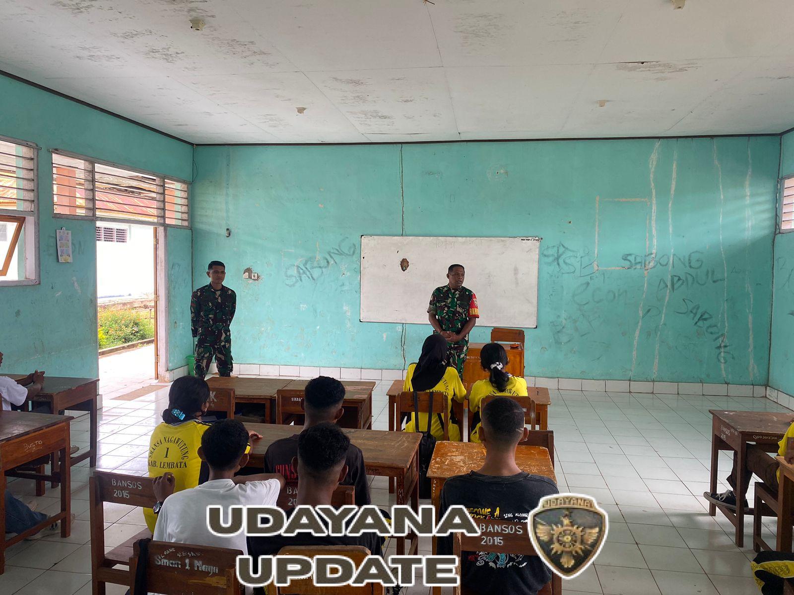 Babinsa Nagawutung Sampaikan Pengarahan Edukatif Kepada Generasi Muda