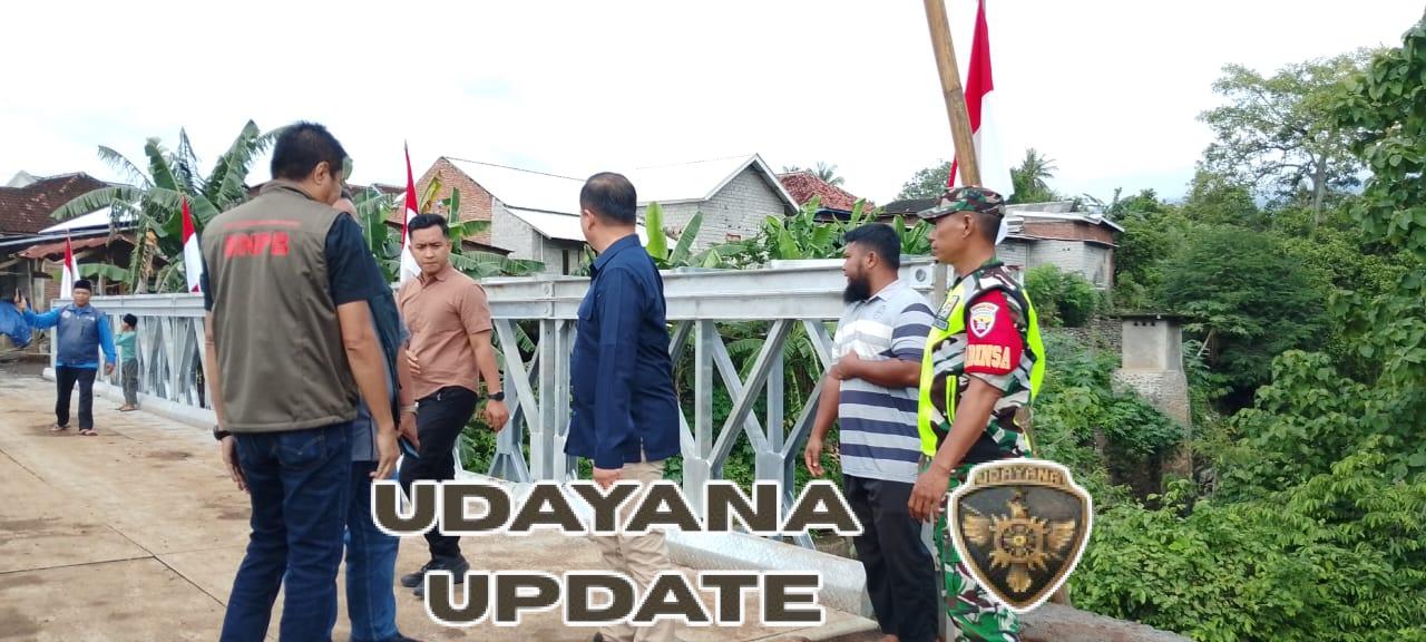 Babinsa Pringgabaya Monitoring Kunjungan Kerja Gubernur NTB Tinjau Jembatan Bailey di Suela