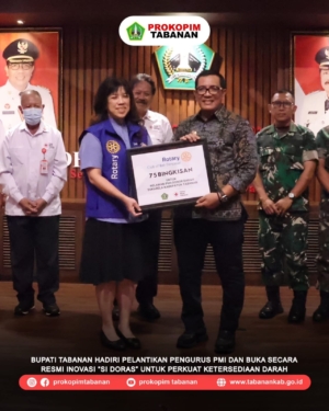 Bupati Tabanan Hadiri Pelantikan Pengurus PMI dan Buka Secara Resmi Inovasi “Si Doras” untuk Perkuat Ketersediaan Darah