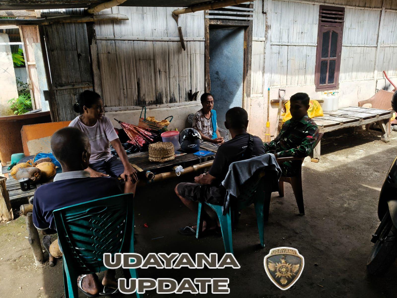 Pererat Hubungan dengan Warga, Babinsa Koramil 1603-05/Bola Sampaikan Imbauan Kebersihan dan Kesehatan