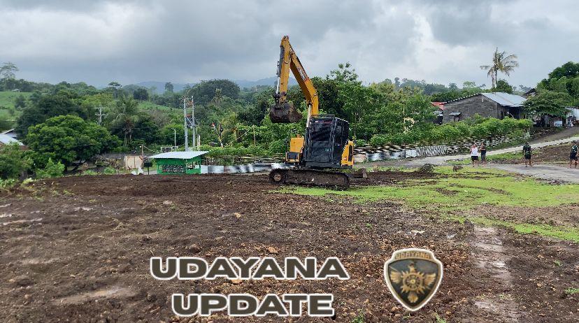 Dandenma Brigif TP/31/PS Arahkan Alat Berat untuk Pembuatan Lapangan Voli di Marsheling Area Mako Brigif TP /31/PS