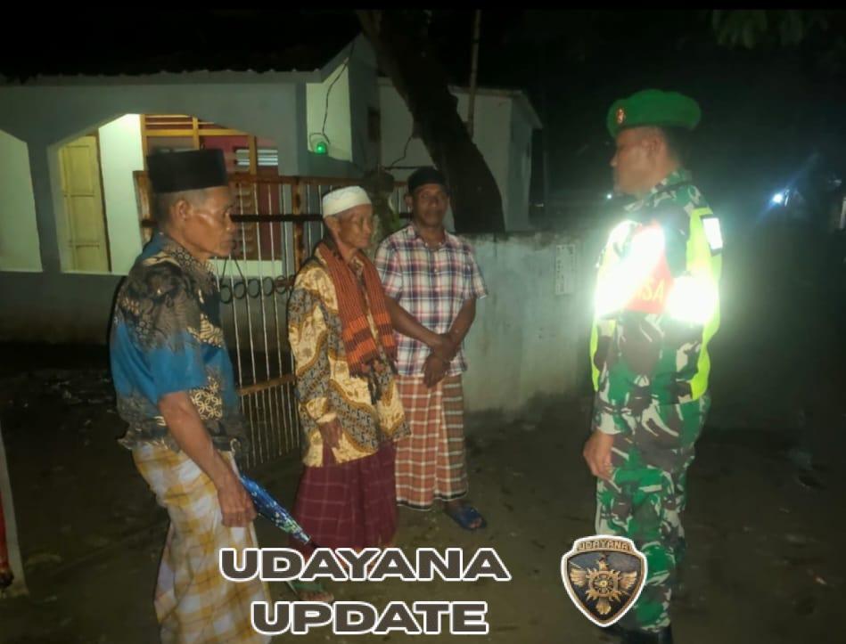 Babinsa Edy Saputra Ajak Warga Monta Cegah Dampak Negatif Miras dan Kejahatan di Malam Hari