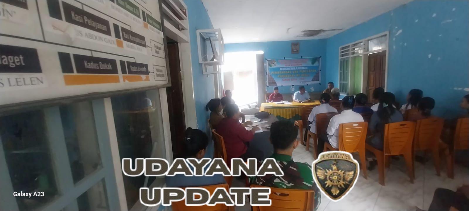 Babinsa Wolomapa Hadiri Musdes Penetapan Perubahan RPJMDes dan RKPDes 2026