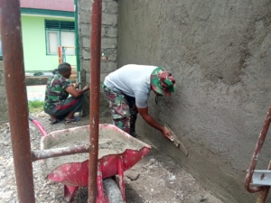Pembangunan TK Kartika Capai 70 Persen, Kodim 1621/TTS Genjot Pekerjaan Pasca Hujan.