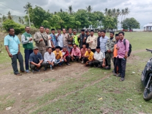 Babinsa Desa Lambu Hadiri Rapat Sosialisasi Pembangunan Gerai Kopdes Merah Putih