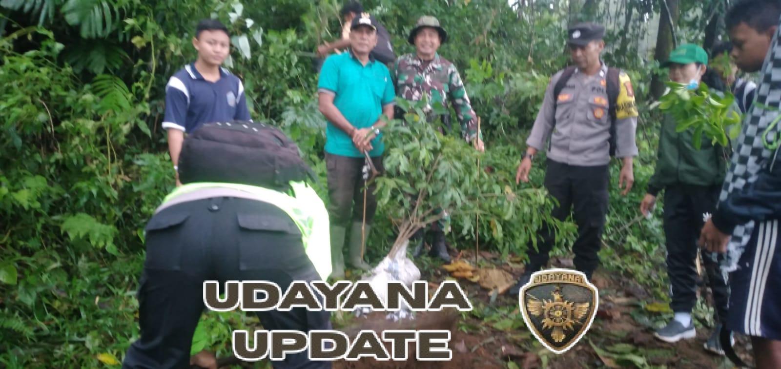 Kadis DLH Kabupaten Buleleng Bersama Muspika Kecamatan Sawan Laksanakan Penanaman Pohon di Kawasan Hutan Lindung Desa Lemukih