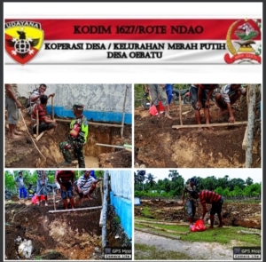 Babinsa Batutua Dampingi Pemasangan Boplang Fondasi KDKMP Oebatu