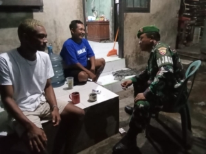 Patroli Malam Koramil Taliwang, Jaga Kamtibmas Wilayah