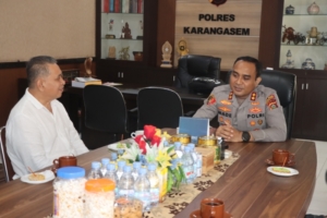 Kapolres Karangasem Terima Audensi Ketua KPU, bahas dinamika Politik