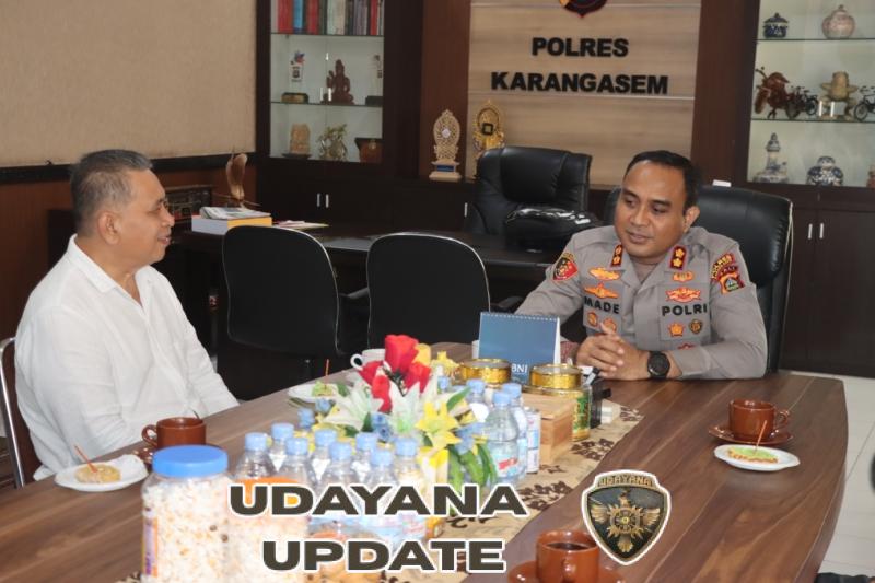 Kapolres Karangasem Terima Audensi Ketua KPU, bahas dinamika Politik