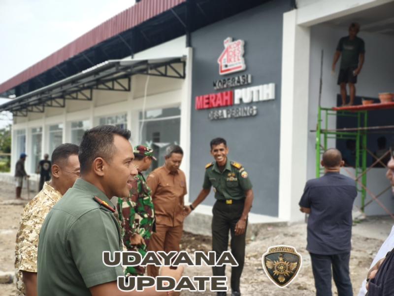 Dandim 1616/Gianyar Tinjau Progres Pembangunan Kantor Koperasi Merah Putih Desa Pering