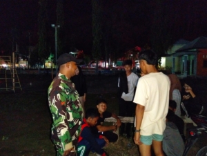 Koptu Agus Dermawan Pimpin Patroli Malam, Wilayah Jereweh Tetap Kondusif