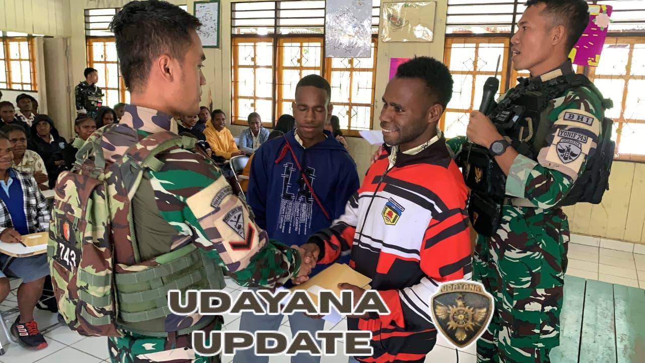Dari Ruang Kelas, Satgas Yonif 743/PSY Bangun Cinta NKRI di Papua