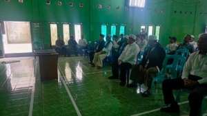 Babinsa Mamben Daya Hadiri Pelantikan dan Pengambilan Sumpah Perangkat Desa