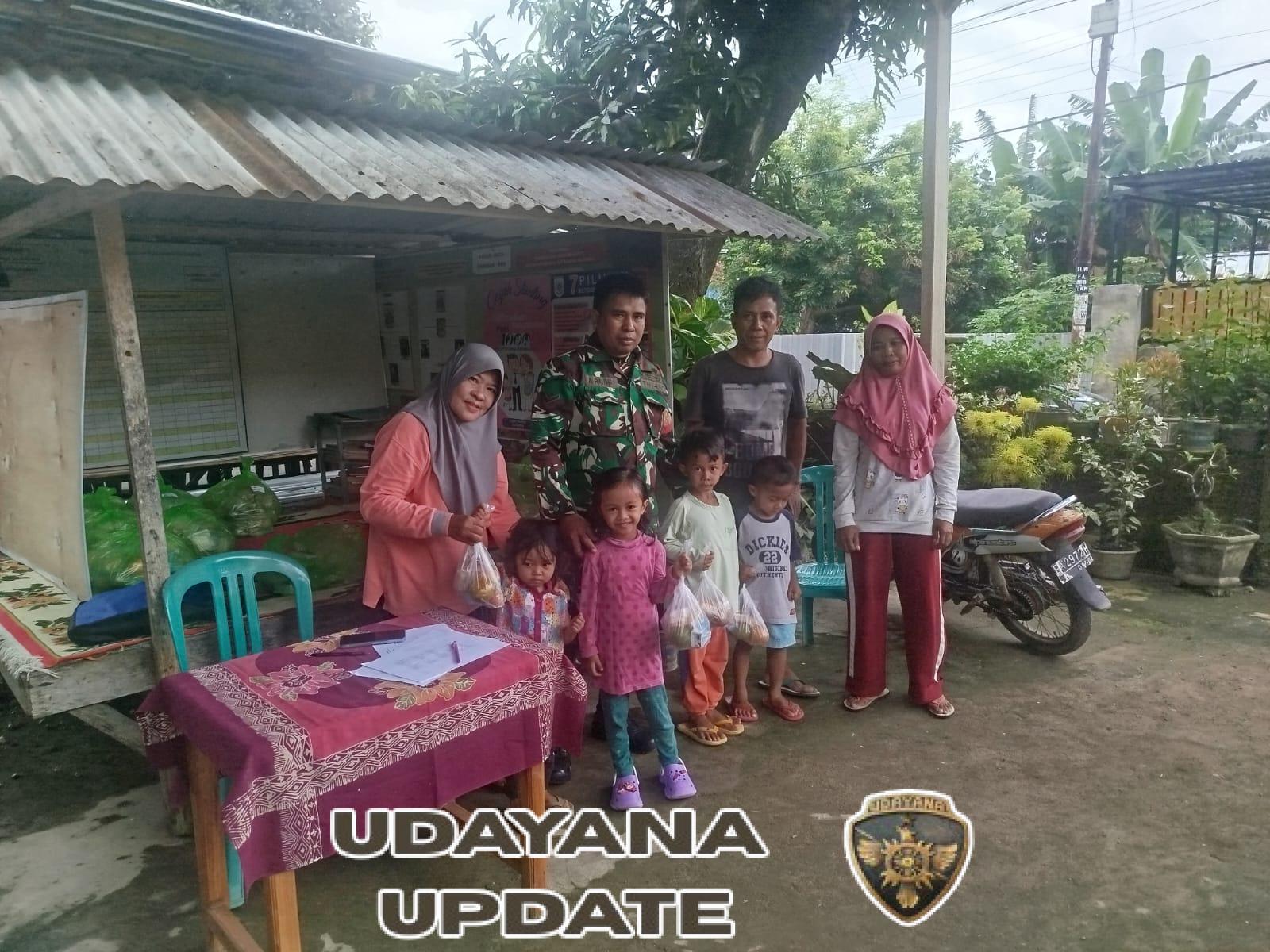 Koramil 1628/01 Taliwang Laksanakan Pendampingan Makan Bergizi Gratis di Posyandu Menala