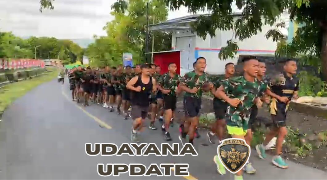 Prajurit Muda PA, BA, dan Taja Muda Denma Brigif TP 31/PS Tingkatkan Pembinaan Binsik Melalui Lari Pagi dan Sore di Wilayah Calabai