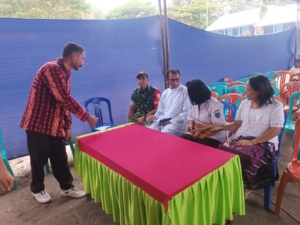 Babinsa Koramil Boawae Hadiri Misa Syukur dan Pemberkatan Gedung SMPN 3 Nangaroro Satap