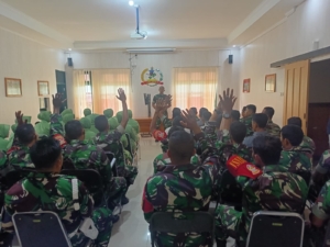 Dandim 1628/Sumbawa Barat Pimpin Gelar Nonton Bareng Kartika Podcast BP-TWP untuk Prajurit dan Persit