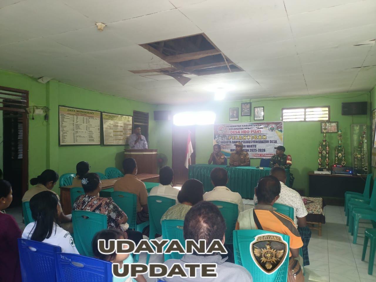Babinsa Heo Puat Hadiri Pelantikan Anggota BPD Antar Waktu
