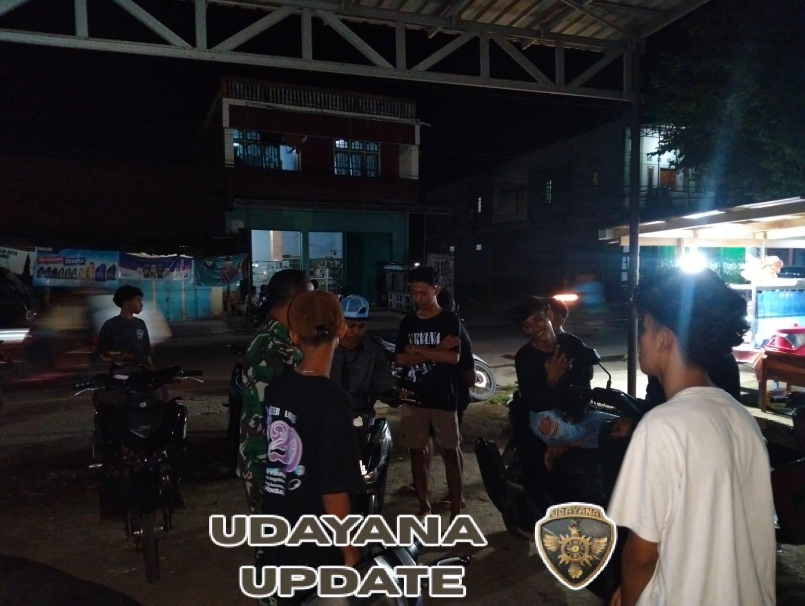 Babinsa Koramil 1614-01/Dompu Gelar Patroli Ronda Malam Bersama Pemuda Monta Baru