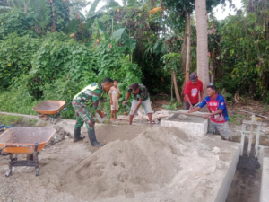 Serda Aleksius Pendo Wonda Dampingi Petani Kebirangga Tengah dalam Karya Bakti Sawah