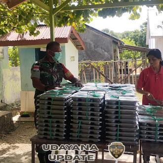 Babinsa Koramil 1627-01/Ba’a Kawal Program Makan Bergizi Gratis untuk Ribuan Siswa di Lobalain