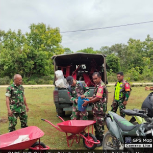 Babinsa Koramil 1627-03/Batutua Terima Material Pembangunan KDKMP di Desa Oelua