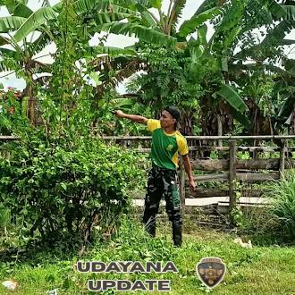 TNI dan Pelajar Bersenda Gurau dalam Karya Bakti Pos Motamasin