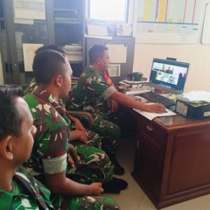 Melalui Vicon Rakor, Kodim 1628/SB Perkuat Pemahaman Latihan Sistem Blok Satkowil