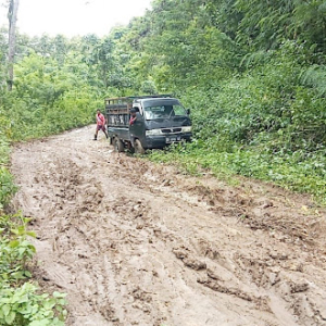 Babinsa Aesesa Pantau Longsor dan Akses Jalan di Desa Tedakisa–Tedamude