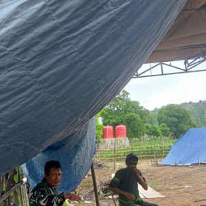 Peran Aktif Babinsa, Monitoring Pembangunan Koperasi Merah Putih di Desa Senayan