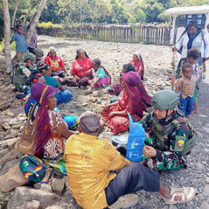 Melalui Free Medical Care Satgas Yonif 743/PSY Terus Dekatkan Kesehatan untuk Masyarakat Pedalaman Papua